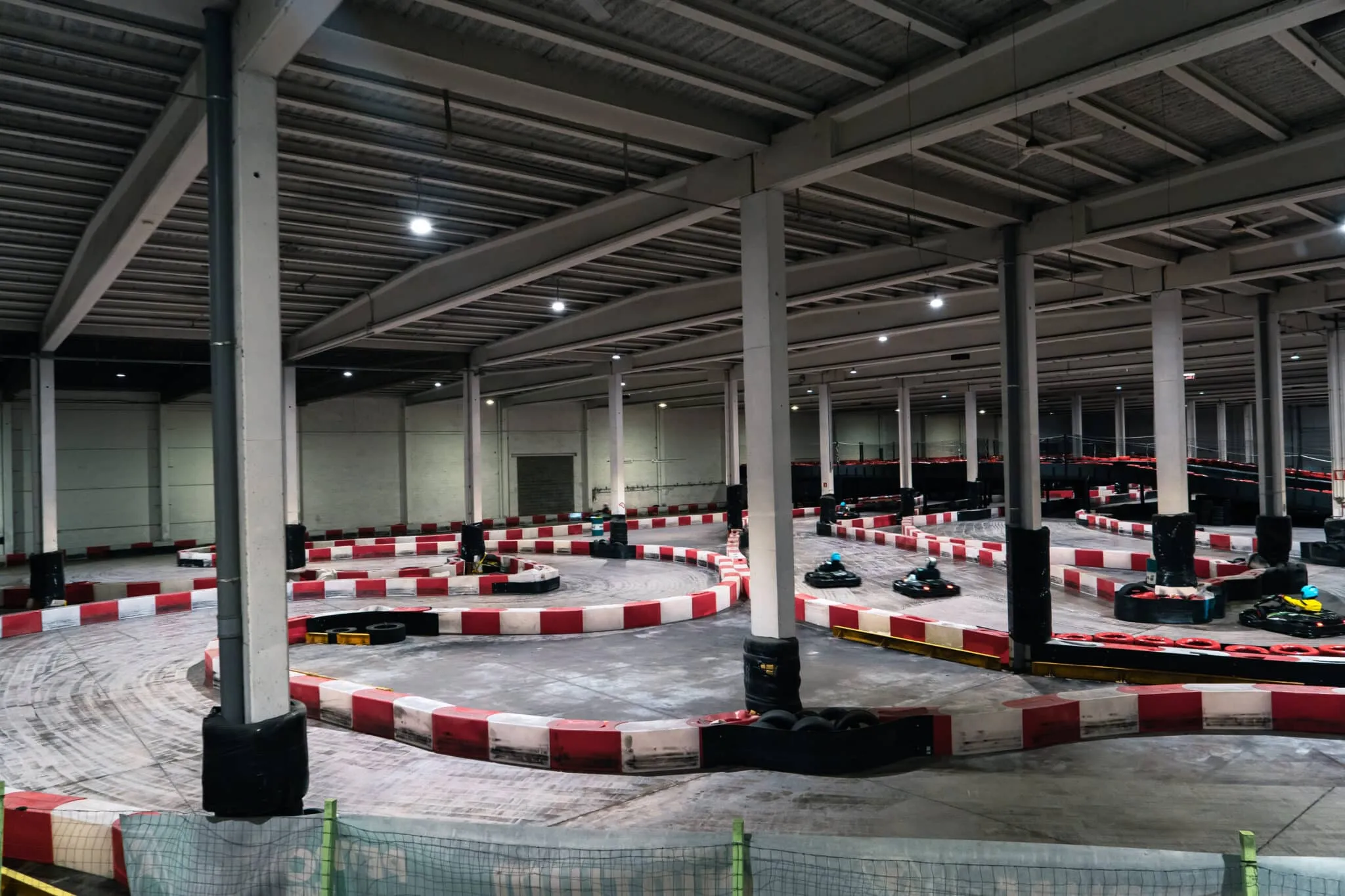 View of the second level of the circuit, Green Power Kart, Charleroi.