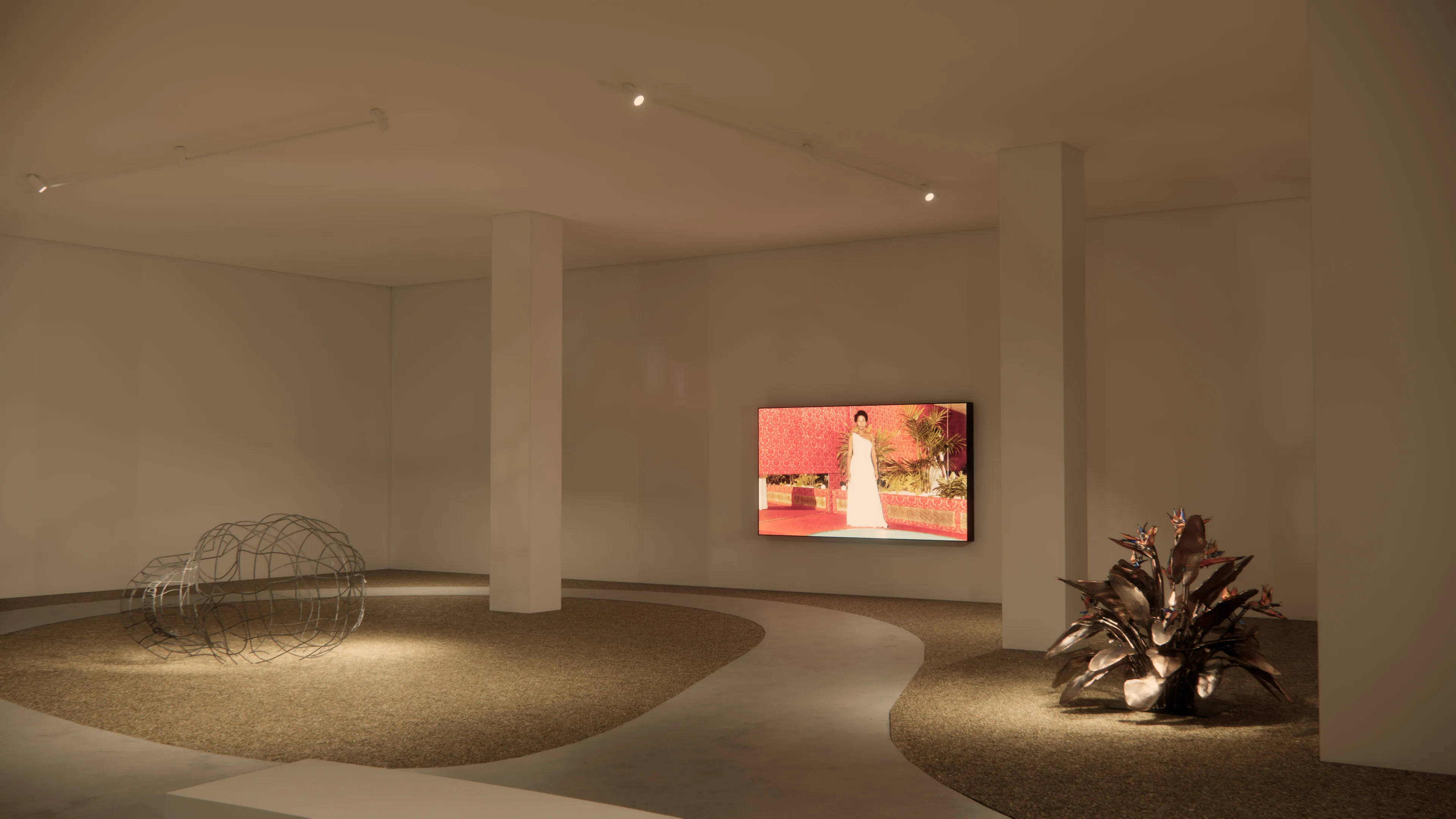 Rendu scénographique, exposition Mohamed Bourouissa, Migros Museum, Zurich.