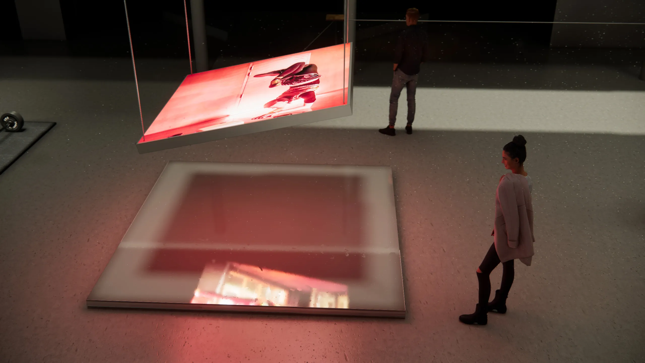 Scenographic rendering for 19 × BXL, T.R.A.N.S.I.T.S.C.A.P.E.