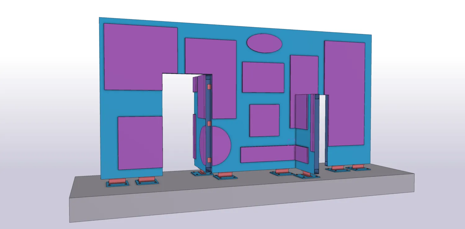 Execution drawing, installation by Marin Kasimir, Utrecht.