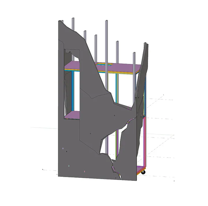 Built set elements for The Rise / Monte Cristo, Entrepool, Paris 2026.