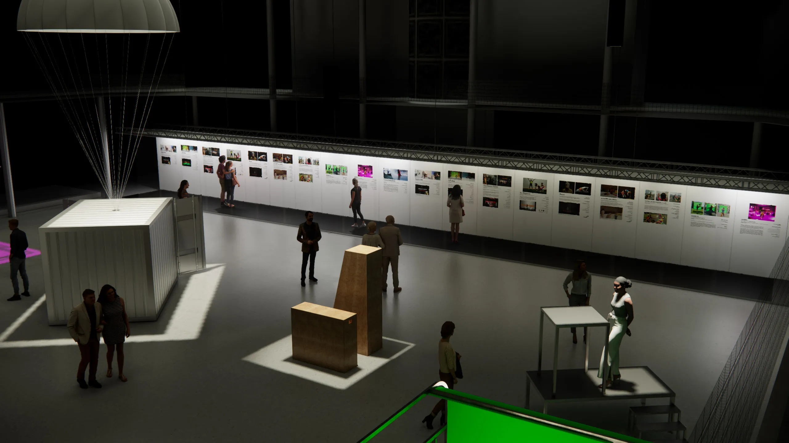 Scenographic rendering for 19 × BXL, T.R.A.N.S.I.T.S.C.A.P.E.