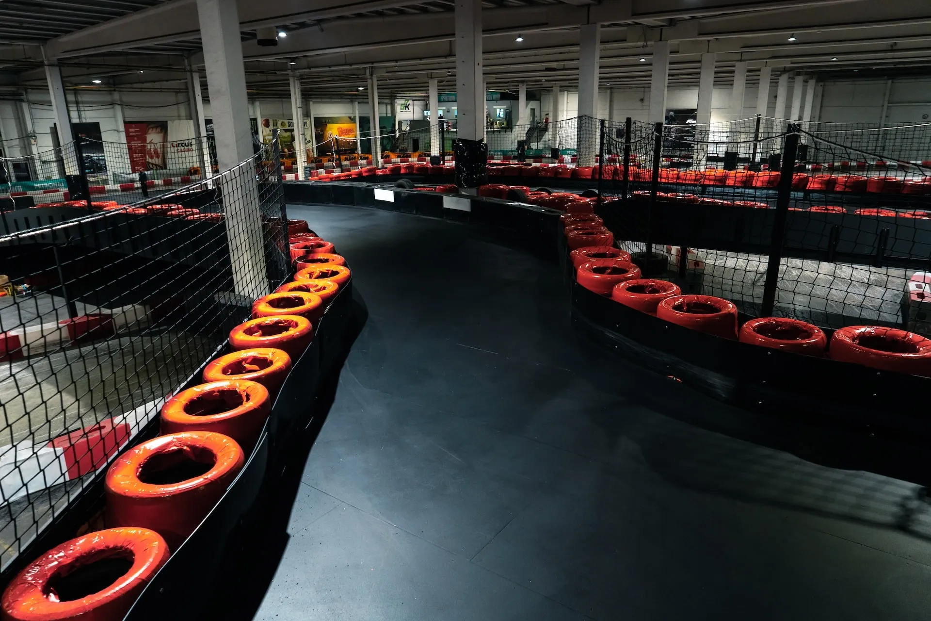 Metal structure of the second level of the Green Power Kart electric circuit, Charleroi.
